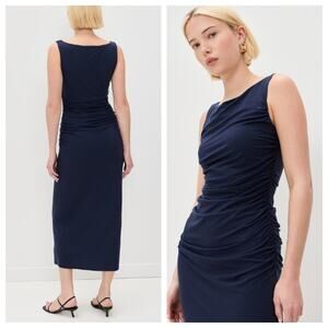 Reformation Benson Knit Midi Dress Midnight M